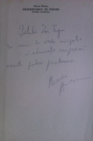 Mircea Dinescu - Proprietarul de poduri (cu autograf)