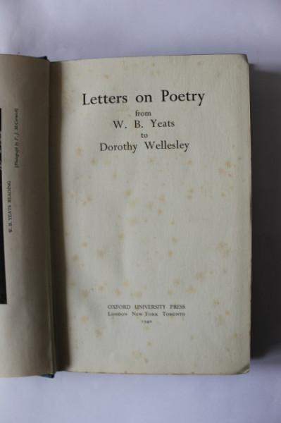 W. B. Yeats, Dorothy Wellesley - Letters on Poetry from W. B. Yeats to Dorothy Wellesley (editie hardcover) - Img 3