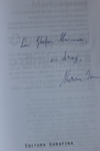 Marius Ianus - O noapte si o dimineata (cu autograf)