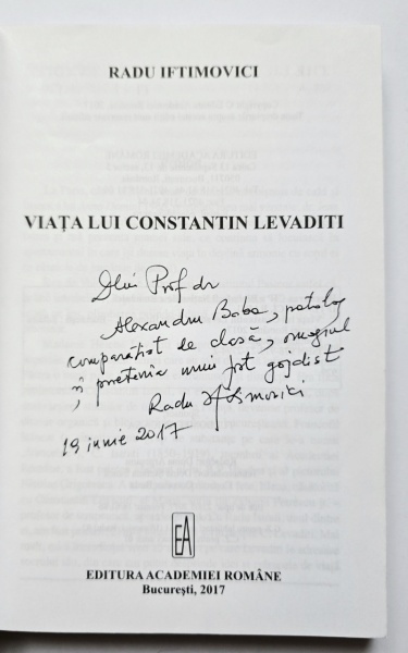 Radu Iftimovici - Viata lui Constantin Levatidi (cu autograf) - Img 2