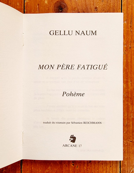 Gellu Naum - Mon pere fatigue (editie in limba franceza, cu o litografie de Jules Perahim) - Img 3