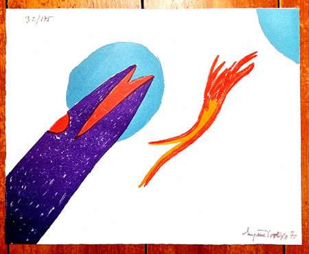 Lithographie originale en couleurs par Eugene Ionesco (Decouvertes, 1970, 1/175)