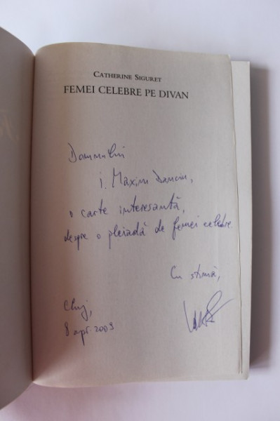 Catherine Siguret - Femei celebre pe divan (cu autograful traducatorului, Laszo Alexandru) - Img 2