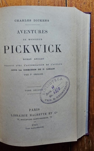 Charles Dickens - Aventures de monsieur Pickwick (2 vol., colegate, editie hardcover, frumos relegata) - Img 4