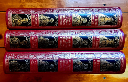 Maistre Jean Boccace Florentin - Le Decameron. Les contes autrement nommes Le Decameron de Maistre Jean Boccace Citoyen florentin (3 vol., editie hardcover, bibliofila)
