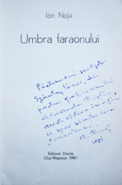 Ion Noja - Umbra faraonului (cu autograful ilustratorului, Alexandru Cristea) - Img 2