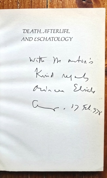 Mircea Eliade - Death, Afterlife and Eschatology (cu autograf) - Img 2