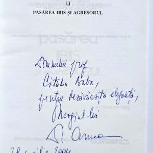Dumitru Cerna - Pasarea ibis si agresorul (cu autograf) - Img 2