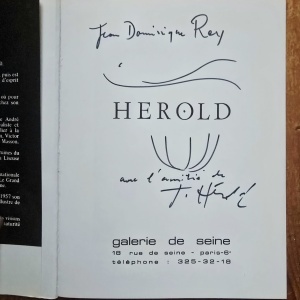 Jacques Herold (catalogue d`exposition, Galerie de Seine, 8 Fevrier - 4 Mars 1972) (envoi de l`auteur)