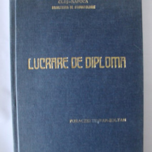 Lucrare de diploma in stomatologie - unicat