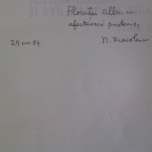 Nicolae Manolescu - Julien Green si stramatusa mea. Teme 5 (cu autograf)