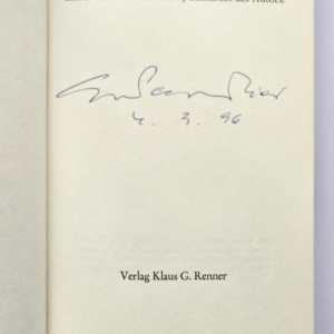Oskar Pastior - Der krimgotische Facher. Lieder und Balladen. Mit 15 Bildtafeln des Autors (cu autograf)