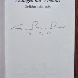 Oskar Pastior - Lesungen mit Tinnitus. Gedichte 1980-1985 (cu autograf)