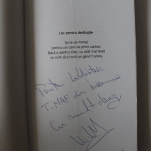 Victor Miron - Cartile pe fata (cu autograf)