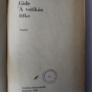 Andre Gide - A Vatikan titka (editie in limba maghiara, hardcover) - Img 2