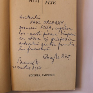 Gheorghe Pitut - Stelele fixe (cu autograf)