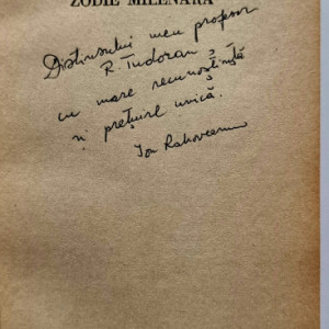 Ion Rahoveanu - Zodie milenara (cu autograf)