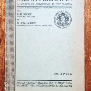 Kiss Jozsef, Dr. Csada Imre - Mennyisegtan (editie interbelica)