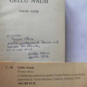Gellu Naum - Poeme alese. Cele mai frumoase poezii (cu autograf)
