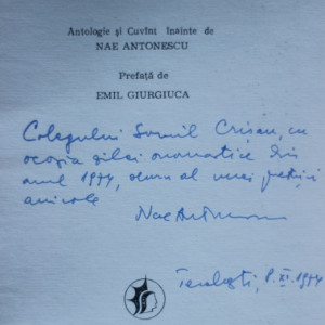 George Boldea - Versuri (cu autograful lui Nae Antonescu, ingrijitorul editiei) - Img 2