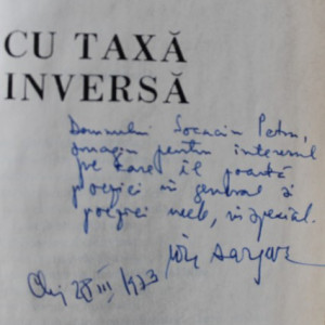 Ion Sangereanu - Cu taxa inversa (volum de debut, cu autograf)