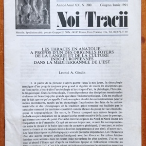 Noi Tracii - Anno/An XX. N. 200 - Giugno/Iunie 1991