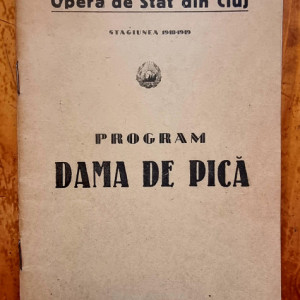 Opera de Stat din Cluj - Program Dama de pica de A. S. Puskin (stagiunea 1948-1949) - Img 2