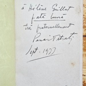 Panait Istrati - La vie d`Adrien Zograffi II. Le Bureau de placement (editie hardcover, interbelica, frumos relegata, cu autograf) - Img 5