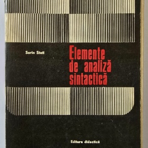Sorin Stati - Elemente de analiza sintactica. Manual pentru profesorii de limba romana