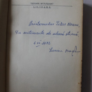 Teodor Murasanu - Lilioara (cu autograful lui Lucian Bogdan)
