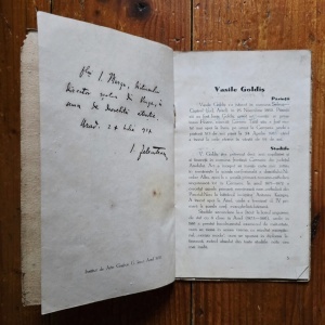 Ion Jelecuteanu - Vasile Goldis. O scurta biografie (cu autograf)