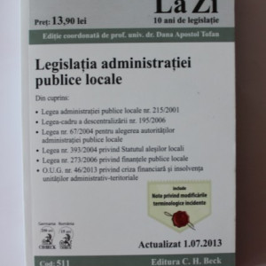 Legislatia administratiei publice locale