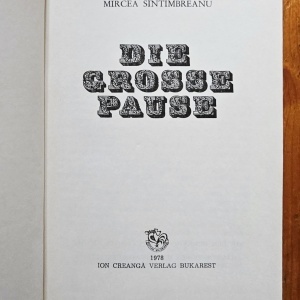 Mircea Sintimbreanu - Die grosse Pause (editie hardcover) - Img 2