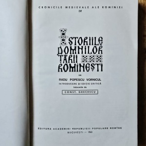 Radu Popescu Vornicul - Istoriile domnilor Tarii Romanesti (editie hardcover) - Img 2