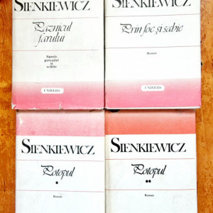 Lot 3 romane Henryk Sienkiewicz - Paznicul farului. Prin foc si sabie. Potopul (4 vol., editii hardcover) - Img 2