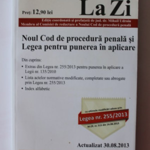 Noul cod de procedura penala si Legea pentru punerea in aplicare