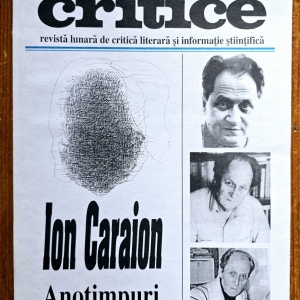 Revista Caiete critice nr. 1-2 (98-99) / 1996 - Ion Caraion. Anotimp in infern