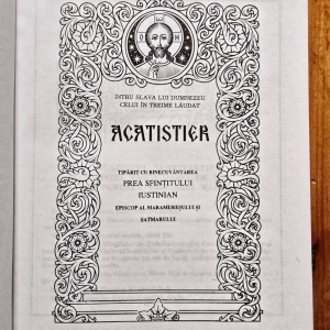 Acatistier (tiparit cu binecuvantarea Prea Sfintitului Iustinian, Episcop al Maramuresului si Satmarului) (editie hardcover) - Img 2