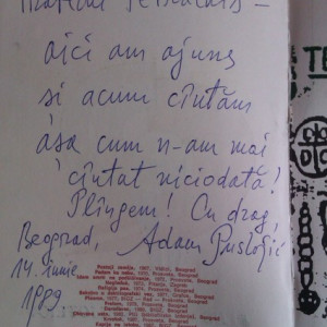 Adam Puslojic - Pandemonijum (editie in limba sarba, cu autograf)