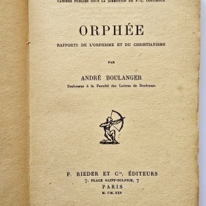 Andre Boulanger - Orphee. Rapports de l`orphisme et du christianisme - Img 3