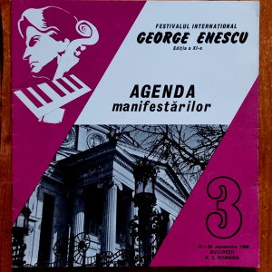 Festivalul International George Enescu (editia a XI-a) - Agenda manifestarilor