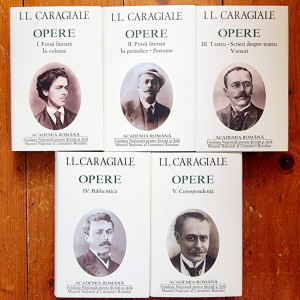 I. L. Caragiale - Opere I-V (Proza literara. In volume, Proza literara. In periodice. Postume, Teatru. Scrieri despre teatru. Versuri, Publicistica, Corespondenta) (5 vol., editie hardcover) - Img 2