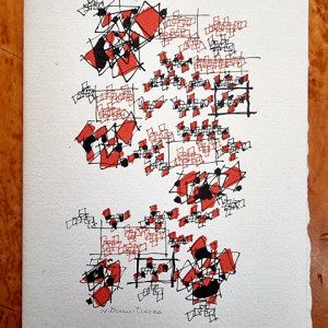 Lithographie originale de Natalia Dumitresco (Galerie Beno d`Incelli, Paris)