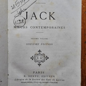 Alphonse Daudet - Jack. Moeurs contemporaines (vol. II, editie hardcover, frumos relegata)