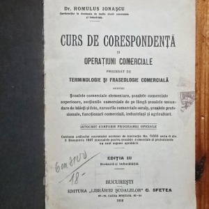 Dr. Romulus Ionascu - Curs de corespondenta si operatiuni comerciale precedat de Terminologie si fraseologie comerciala (editie frumos relegata, hardcover) - Img 3