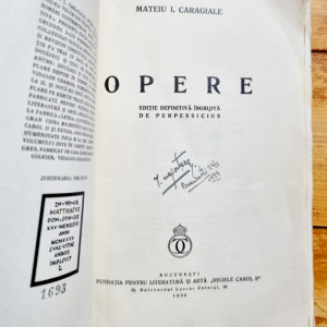 Mateiu I. Caragiale - Opere (editie princeps, interbelica) - Img 2
