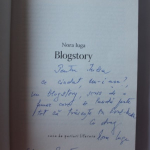 Nora Iuga - Blogstory (cu autograf)