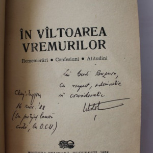 Constantin Mustata - In valtoarea vremurilor (cu autograf)
