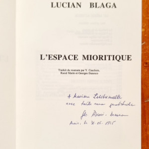Lucian Blaga - L`espace mioritique (editie bibliofila, in limba franceza) - Img 2