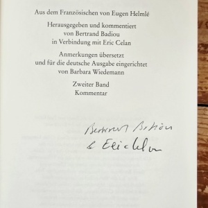 Paul Celan, Gisele Celan-Lestrange - Briefwechsel (I. Die Briefe, II. Kommentar) (2 vol., editie hardcover, in etui special, cu autograful lui Eric Celan si al lui Bertrand Badiou) - Img 5